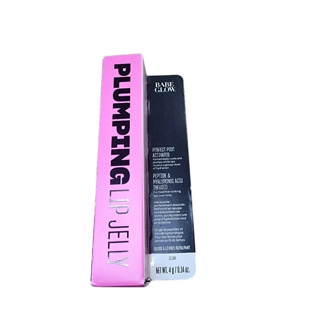 Babe Original Glow Plumping Lip Jelly Clear 0.14 oz NIB‎ Set of 2
